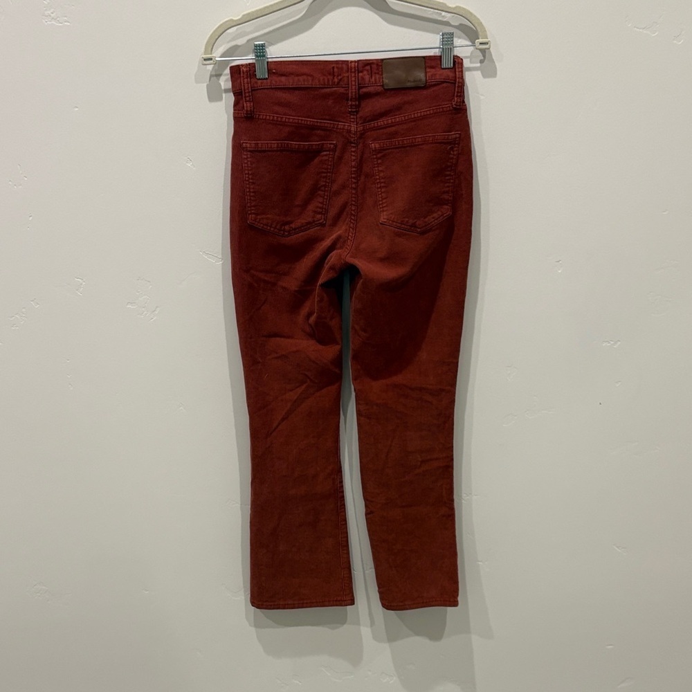 Madewell Women's Brick Red Flare Jeans - Picture 3 of 5